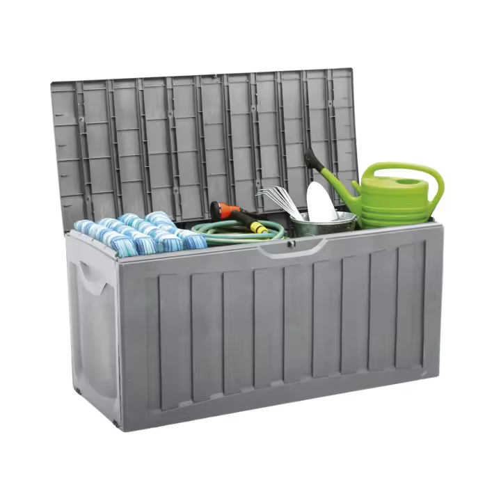 Baúl Exterior de Resina Varios Colores | Orion91 | Arcón Exterior para Jardín, Terraza o Balcón | Baúl Impermeable | Baúl para Objetos y Juguetes | 340 Litros | 118x53x57cm - 1