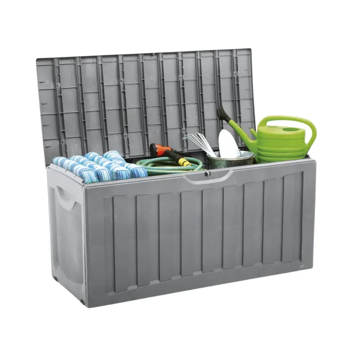 Baúl Exterior de Resina Varios Colores | Orion91 | Arcón Exterior para Jardín, Terraza o Balcón | Baúl Impermeable | Baúl para Objetos y Juguetes | 340 Litros | 118x53x57cm - 1