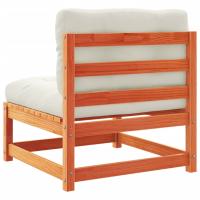 vidaXL Sofás jardín cojines sin reposabrazos 2 uds madera marrón cera Conjunto Terraza Muebles Jardín Exterior Juego de Muebles de jardín Mueble Jardín Exterior Muebles de Salon Exterior - details 5