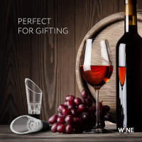 Aerador De Vino Premium De Cristal SUNFILI Tapa De Botella De Licor Espigón Para Bar Accesorio Para Amantes Del Vino - details 0