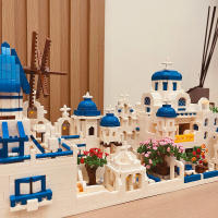 Conjunto De Bloques De Construcción Santorini 4310 Piezas Modelo De Arquitectura Marítima Y De Amor Juguete De Montaje Para Adultos Y Niños Regalo De Cumpleaños - details 7
