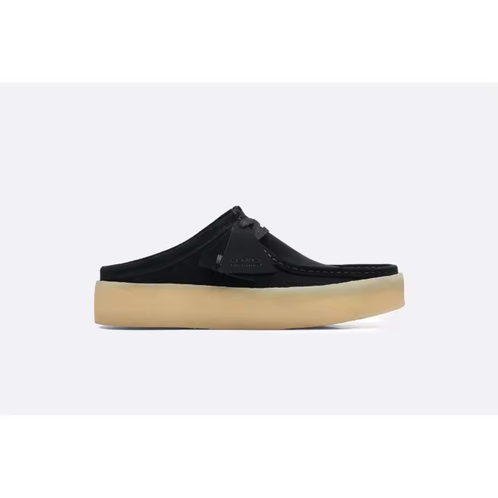 Zueco Mujer Clarks Originals WallabeeCup Lo Black Sde Wlined - 1