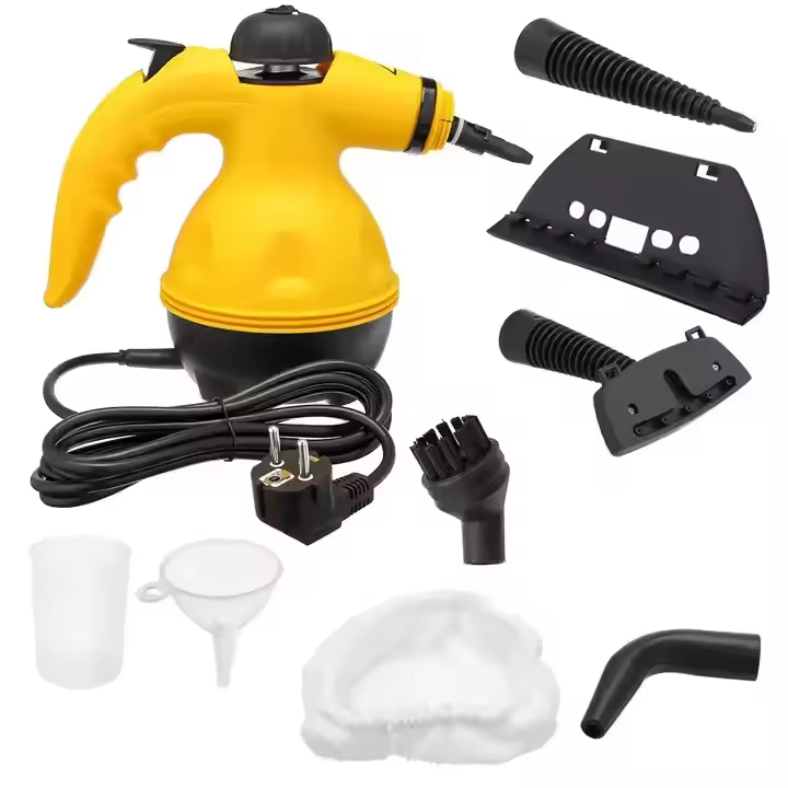 Limpiador a Vapor Portátil - Amplia Gama de Accesorios - Potente Limpiador a Vapor - Limpia todo type de superficies con vapor-Perfecto para el hogar, El Automóvil y más. Enchufe estándar europeo - 1