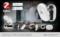 LED ATOMANT Detector de movimiento PIR ZigBee, diseño plegable y orientable, batería recargable incluida, requiere Gateway Hub ZigBee 3.0, ideal para automatización del hogar, compatible con sistemas domóticos, instalación sencilla en interiores - details 0