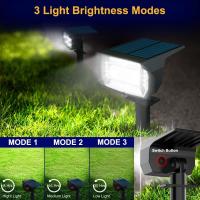 Luces Solares LED Exterior Jardin [2 Paquete/72LED] Focos LED Solares, Impermeable IP65 Luz Solar Exterior Potente Foco Lampara Solar Jardin Exteriores Suelo (Blanco Frio) - details 0