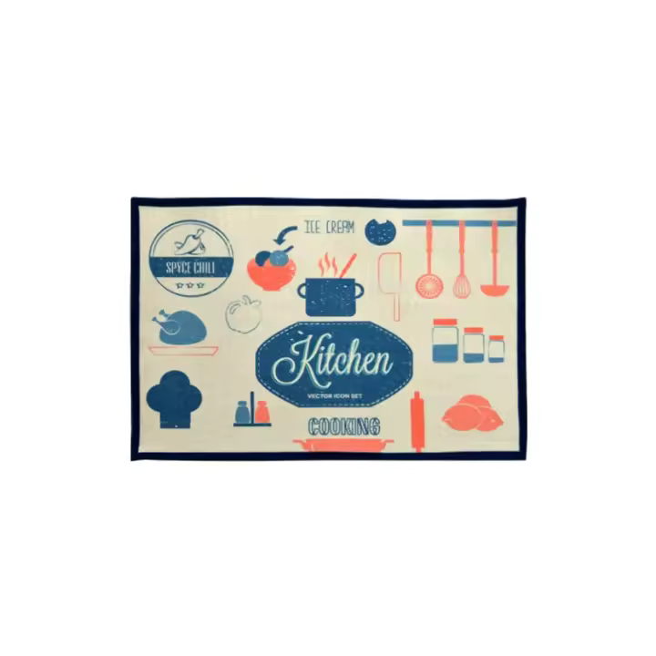 ALFOMBRA DE COCINA AMIKO MODELO MINUTA CON MEDIDA 60X40 CM. - 1