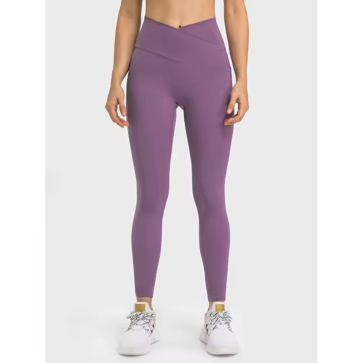 Leggings de Yoga para Mujer, Pantones Deportivos sin Costura frontal, con bolsos laterales, Cruzada Belt, entrenamiento, fitness, Correr, 25 - 1