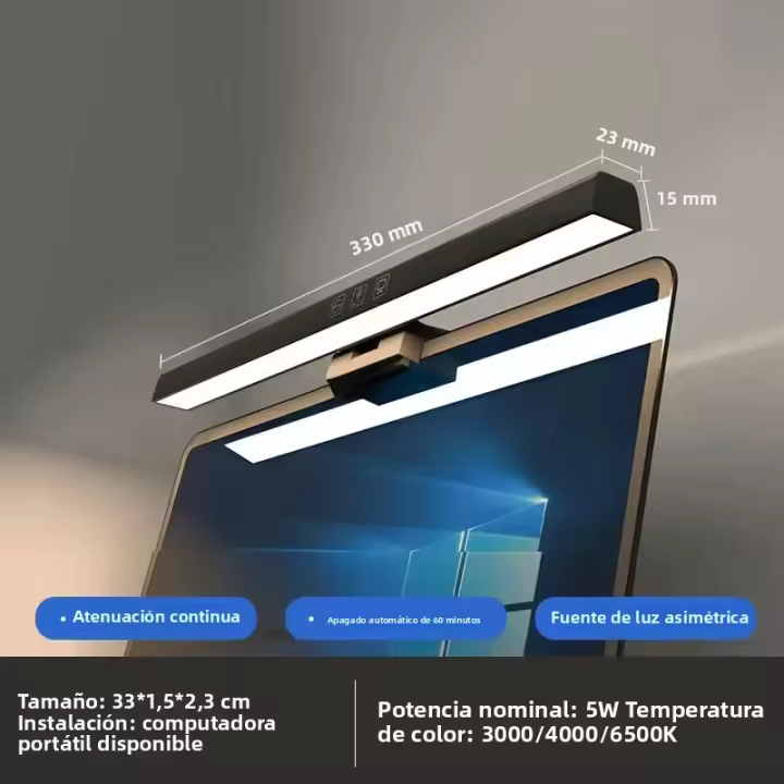 Lámpara De Escritorio LED Para Monitor USB Barra Colgante Luz De Lectura Para PC Laptop Oficina Estudio Iluminación De Escritorio 30CM 50CM - 1