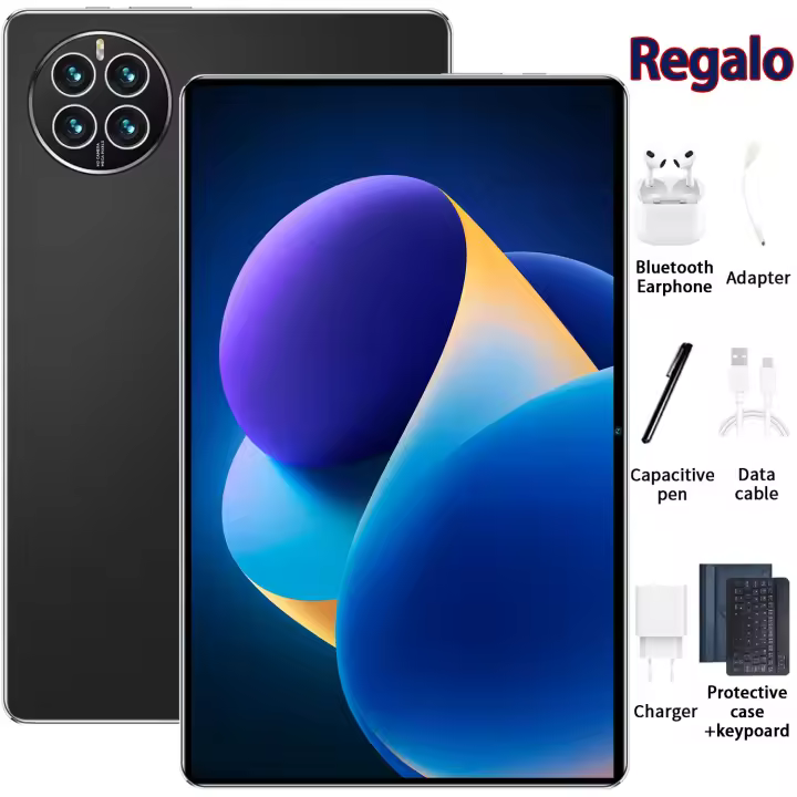 2025 5G Nuevo 10,1 pulgadas Tabletas Android 13.0 20000mAh 16GB RAM 1TB ROM WiFi 14 Core PC Rojo Global - 1