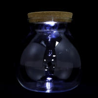 Botella De Terrario De Vidrio Borosilicato Ecológico Con Tapa Y Moss Para DIY Mini Acuario Landscape Blanco Sin LED - details 0