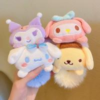 Kawaii Sanrio Peluche Scrunchie Anime Melodía Kuromi Cinnamoroll Lazo De Cabello Accesorio Para Niñas Bandas Elásticas De Cabello Headdress - details 1