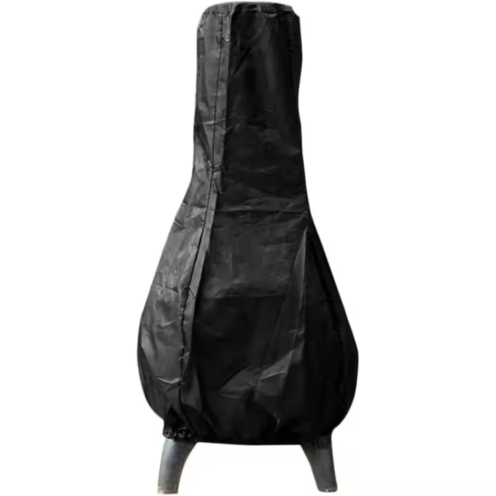 Funda grande para chimenea, resistente, impermeable, para jardín, patio, calentador, protector de lluvia, 122 cm de alto, color negro - 1