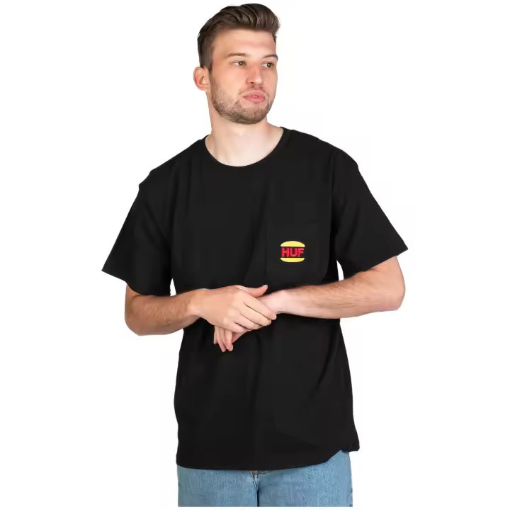 Camiseta de Manga Corta Huf Regal para hombre en color negro - 1