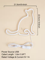 Chi-Buy 1PC Signo Neón LED En Forma De Gato Potenciado Por USB Para Decoración De Pared De Habitación Luz Neón Adecuada Para Fiestas - details 0
