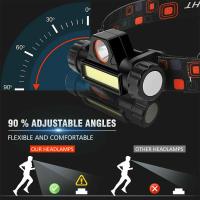 Linterna Frontal COB LED Recargable Con Imán Fuerte Luz Super Brillante Impermeable Para Pesca Al Aire Libre Caza Senderismo - details 3