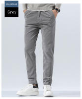 Pantalones Casuales Para Hombre De Cordón Otoño E Invierno Versátiles Y Moda Pantalones Largos Tejidos De Poliéster Y Algodón Estilo Recto Cierre De Cremallera - details 16