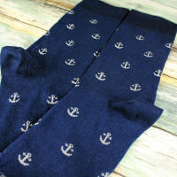 Calcetín Hombre Ancla Skull Socks Azul Algodón Unisex Ropa Textil Varias Tallas - details 1