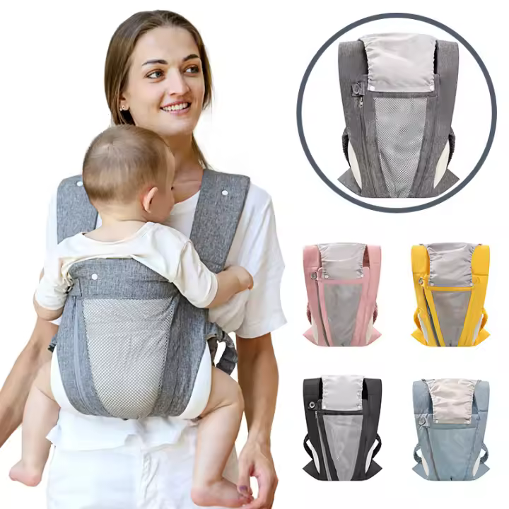 Portabebés universal multifuncional ligero de tipo frontal con sujeción para salidas, portabebés de tipo horizontal simple con doble hombro - 1
