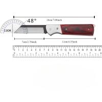 Cuchillo Plegable Portátil De Acero Inoxidable Con Mango De Madera Para Viajes Y Camping Herramienta Al Aire Libre Accesorios De Cadena De Llaves - details 2