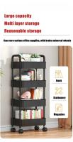 Organizador De Cocina Trolley De 3/4 Estante Con Ruedas Para Almacenamiento En Espacios Estrechos De Hogar Móvil Para Dormitorio Y Snacks - details 2