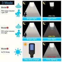 4PCS Luz De Pared Solar Con Sensor De Movimiento 108COB 3 Modos Para Terraza Jardín Valla Palacio Y Terraza Exteriores - details 4