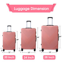 S7 STAR Conjunto 3pcs Maleta Rígida Resistente, Cabina ABS de Viaje Color Puro, Set Equipaje Elegante 4 Ruedas Giratorias 360°, Juego de 3 Maletas Trolley Maleta Ideal para Viaje Familia - details 1
