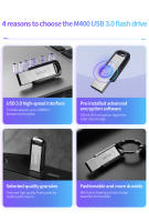 Lexar M400 USB Stick De 32GB 64GB 128GB 256GB Hasta 150MB/s Encrypted Metal Jumpdrive Para Desktop - details 0