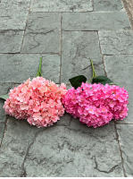 Gran Tamaño 5 Cabezas De Flores Artificiales Hydrangea En Blanco Y Rosa Para Boda Decoración De Fiesta En Casa Flores Silken Para Arreglo De Novia - details 21