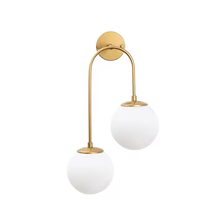 Aplique de pared WELLHOME, Estructura de metal Color Oro brillante - 1