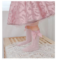 Calcetines De Verano Para Bebés Y Niñas Con Lazo Longitud Rodilla Algodón Malla Transpirable Para Niños Y Niñas De 0 a 5 Años - details 17