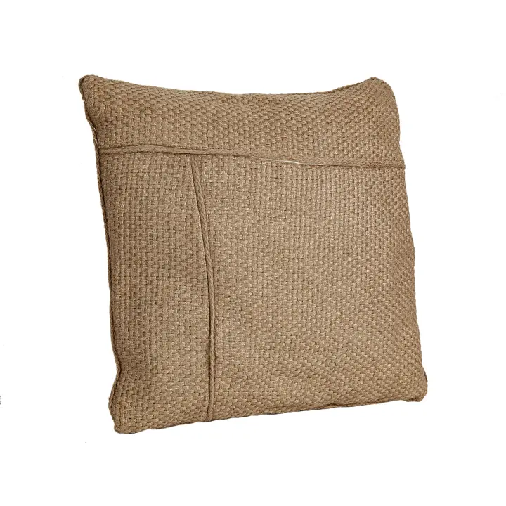 Cojin marron polyester 45x45x10cm. El mejor complemento para tu hogar. - 1