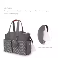 Bolsa de Pañales para Bebé de Gran Capacidad Bolsa de Maternidad Impermeable Multifuncional Portátil para Cuidado del Bebé Material de Poliéster - details 21