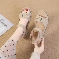 SP Sandalias de mujer de nuevo estil con Tacones de cuña, Suela Gruesa con Velcro, Talla big, sandalias de una Tira en stock, - details 40