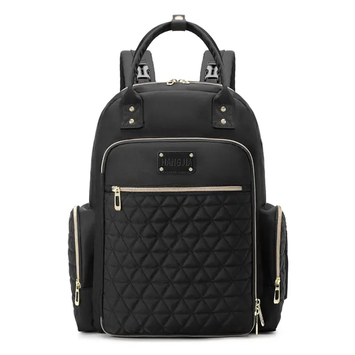 Moda Momia Bolsa de gran capacidad madre y el bebé Bolsa multifuncional de mano impermeable pañal Bolsa Hambros mochilas - 1