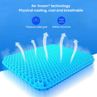 Cojín De Silla Ortopédico De Gel De Memoria Antideslizante Alivio Del Dolor De La Columna Lumbar Y Coccyx Para Oficina Y Coche - details 1