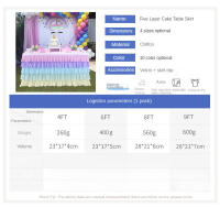 Falda De Mesa De Chiffon Para Fiesta De Cumpleaños Tutu De Encaje Decoración De Boda Impermeable Polyester/cotton Sin Nombre De Marca - details 0
