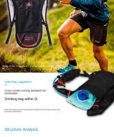 Bolsa De Agua 2L Reservorio De Agua Para Running Hydration Vest Y Mochila De Camping Y Senderismo Bolsa De Almacenamiento - details 1