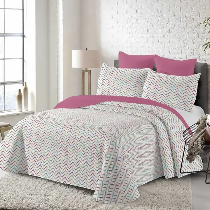Juego de Cama (Colcha reversible+ 2Fundas de cojin para cama) - Tamaños 135/150cm| Tejido Suave Antiarrugas y Lavado Fácil/Opciones de estilo múltiple - 1