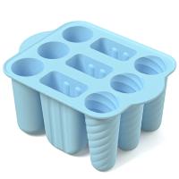 Molde De Helado De Silicona De Grado Alimenticio Con Palitos De Madera 9 Cavidades Para Hacer Popsicles Herramienta De Cocina Para El Verano - details 8