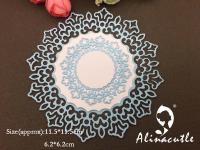 Alinacutle Die Cut Metal Cutting Die Redondo Marco Corazón Borde Roseta Contorno Scrapbooking Manualidades Álbum Tarjeta Cortador Artístico - details 6