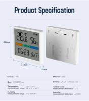 Termómetro Y Higrómetro Digital LCD Para Interior Sensor De Temperatura Y Humedad Estación Meteorológica Con Reloj Para El Hogar Tamaño 77x68x11 Mm - details 11