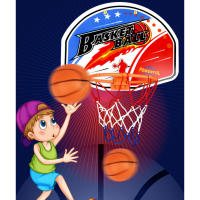 Mini Hoop De Baloncesto Para Interiores Para Niños Y Niñas Tablero De Apoyo Para Puertas Y Habitaciones Con Bola Juguetes Deportivos Para Fanáticos Del Baloncesto - details 4