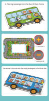 Juego De Tablero Educativo Para Niños Animal Bus Stop Juguete De Educación Temprana Y Cognitiva De Transporte Rompecabezas De Papel Unisex - details 3