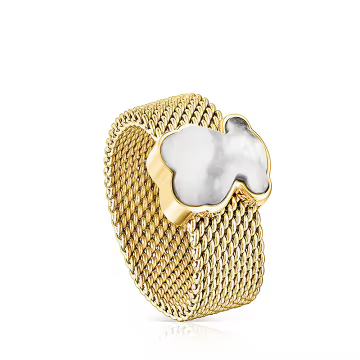 Anillo de Oso de Plata esterlina S925, Moda de lujo Ligera para Damas, anillo de Dedo de estilo Moderno y versátil, Diseño simple - 1