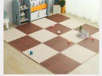 Alfombra De Piso De Espuma Con Patrón De Madera Superiormente Suave Y Duradera Para Área De Juego De Bebé Y Dormitorio 30*30cm Unisex - details 7