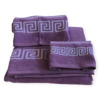 Juegos Toallas de baño algodón Portugués 500g de alta calidad set 3 - Simon en Lila gruesas y duraderas | Mercatienda.es - details 0