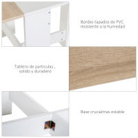 HOMCOM Mesa de Comedor Plegable Cocina Salón Mesa Auxiliar con 2 Alas Abatibles Ahorra Espacio Diseño Moderno 103x76x73,5cm Madera - details 5