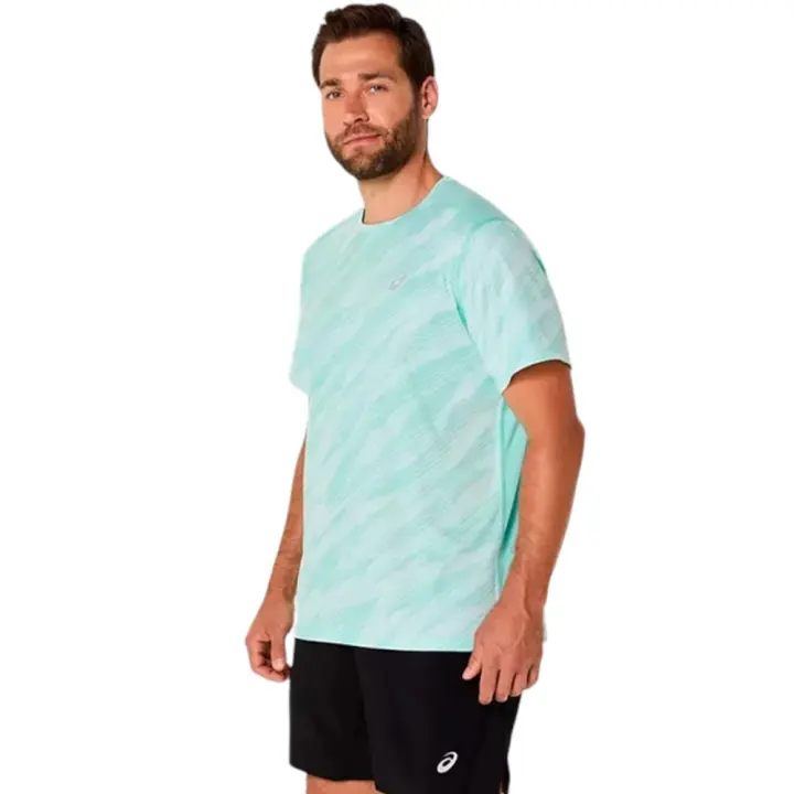 Camiseta Asics Core All Over Print Verde 2011D212-300 Running Hombre - 1