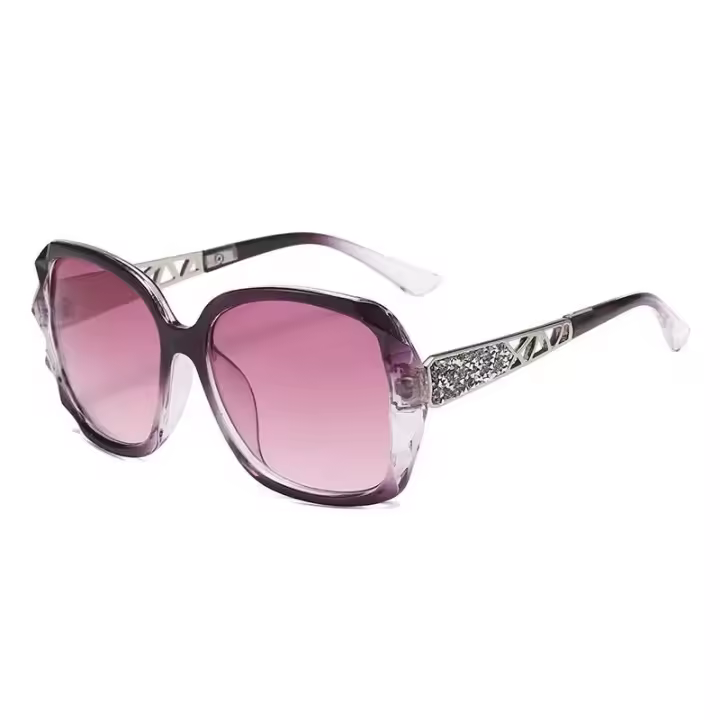 1 Gafas de Sol polarizadas cuadradas Sparkling Composite Brilliant Marco y La Caja de Gafas cuadradas - 1