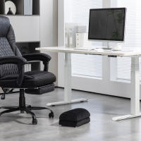 HOMCOM Reposapiés de Oficina Reposapiés con Relleno de Espuma y Almohadillas Antideslizantes para Estudio Hogar Negro - details 2